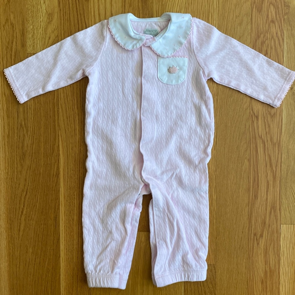 0-3M Mud Pie Pink One Piece